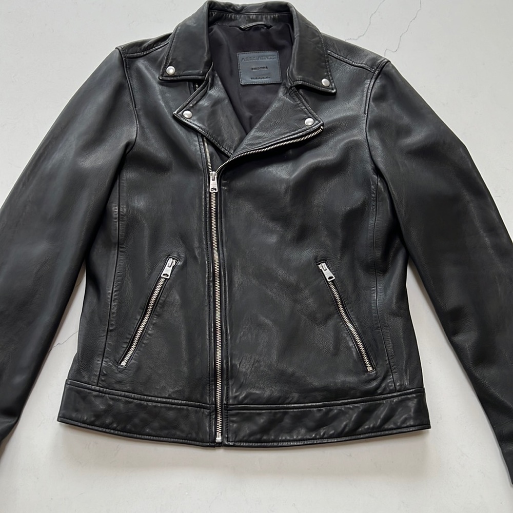 All Saints Tyson Leather Jacket Medium